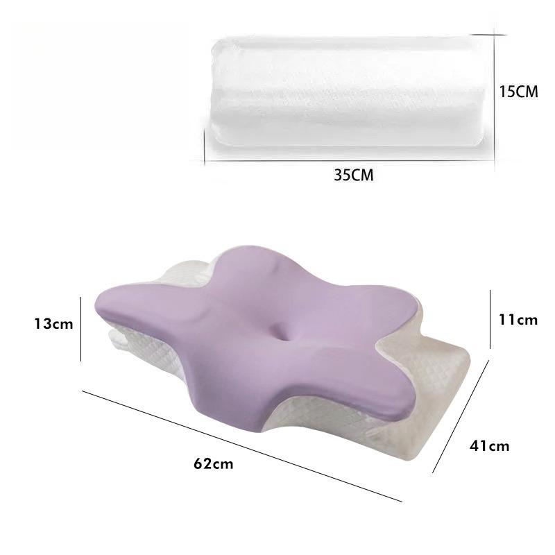 1pcs Mid Concave Butterfly Shaped Memory Pillow Slow Rebound Memory Cotton Headrest Neck Protection Pillow Ergonomic Design Traction Pillow Beding