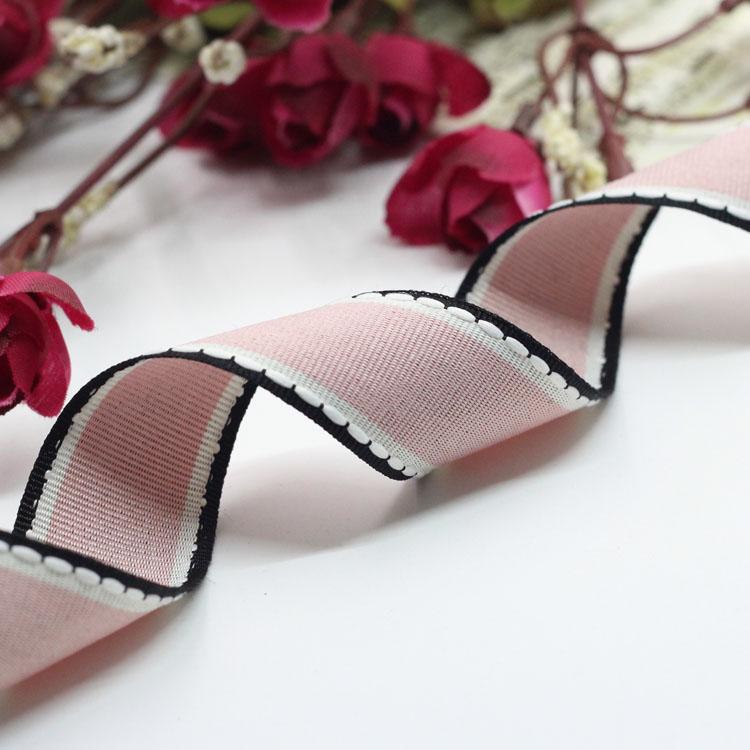 New (1 Meters/lot) 1'' (25mm) Jump  Line Grosgrain Satin Ribbon DIY Handmade Arts Decorative Crafts Hair Bow Sewing Accessories