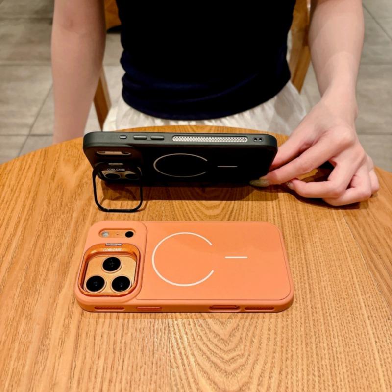 New Silicone Heat Dissipation For Magsafe Case For IPhone 17 Air 16 15 14 13 12 11 Pro Max Magnetic Lens Holder Shockproof Cover