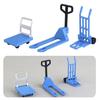 Miniature Dollhouse Accessories Platform Trolley Fork Lift Hand Cart Set Doll House Scene Ornament Mini Flat Cart Pallet Truck Dolly