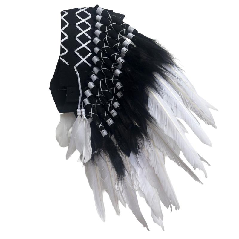 Unique Indian Style Feather Headpiece Cultural Event Headdress for Fashionable Individuals and Event Participants