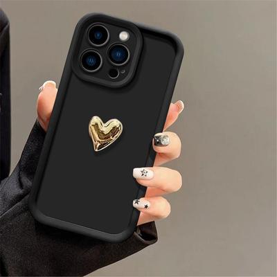Custodia per Telefono a Forma di Cuore d'Amore 3D di Lusso per Motorola Moto G85 G 85 G84 G04 G14 G24 G34 G54 E14 G10 G20 G30 Cover Posteriore in Silicone Morbido Opaco