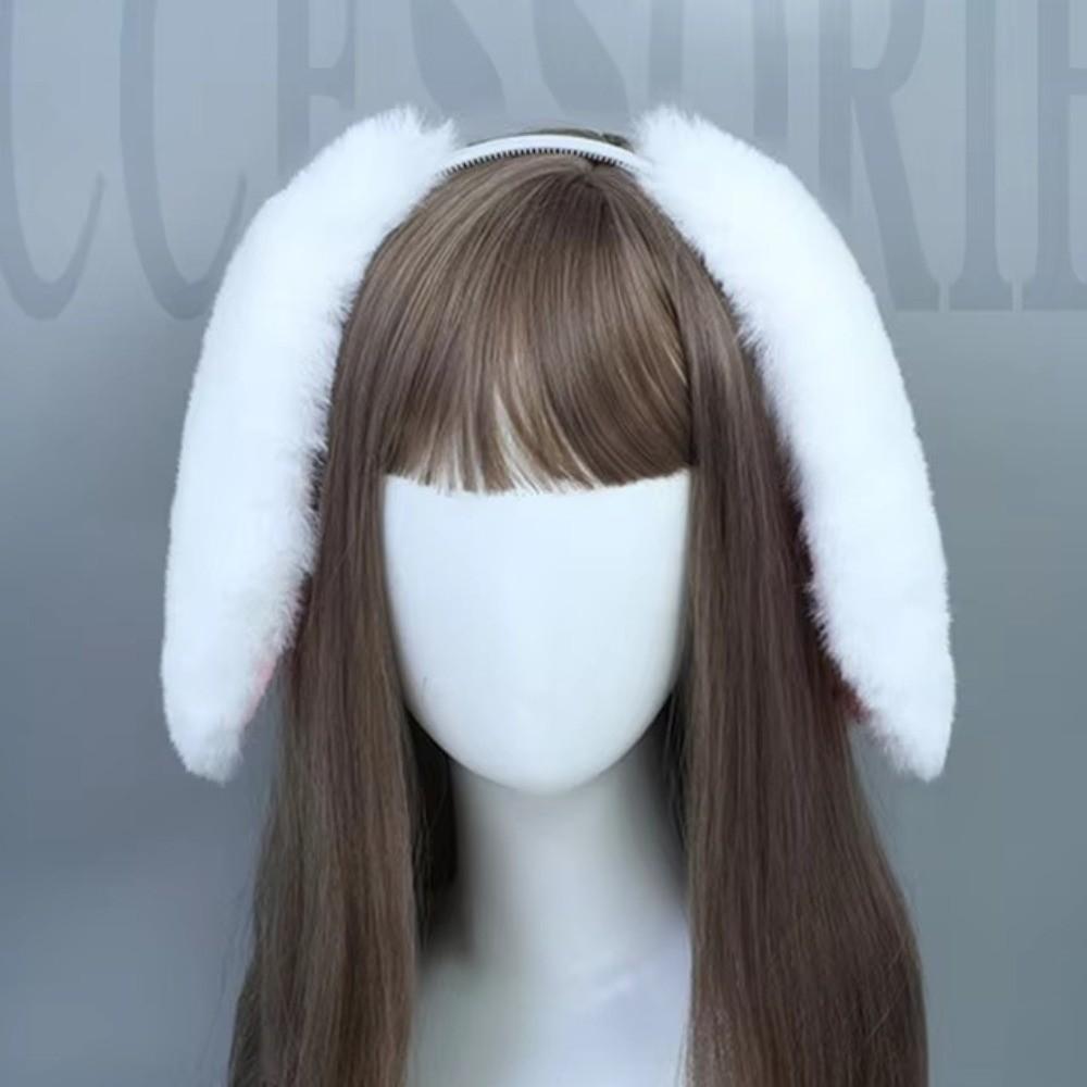 Soft Easter Rabbit Hair Hoop Fur Hair Accessories Lovely Bunny Ears Headband  Events