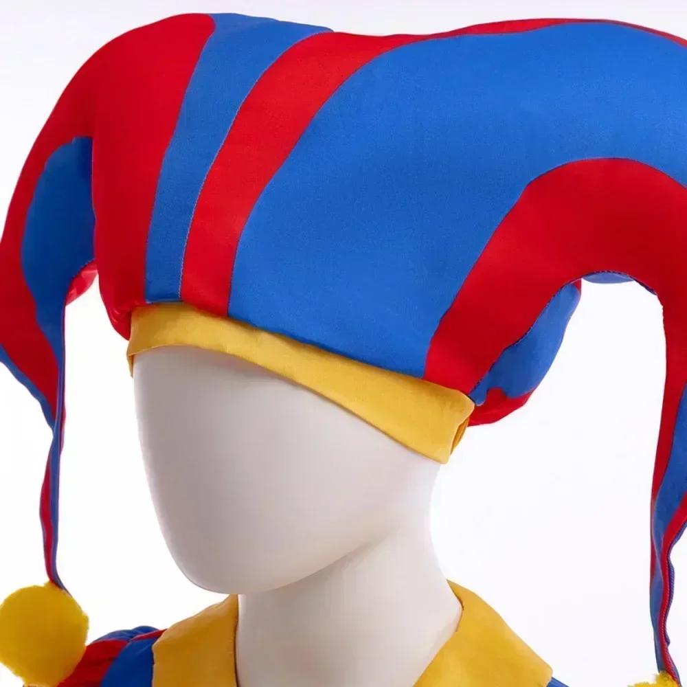 Anime Magic Circus Cosplay Costume Kids Jumpsuit Funny Clown Outfits for Halloween Carnival Party Easter Dress Up