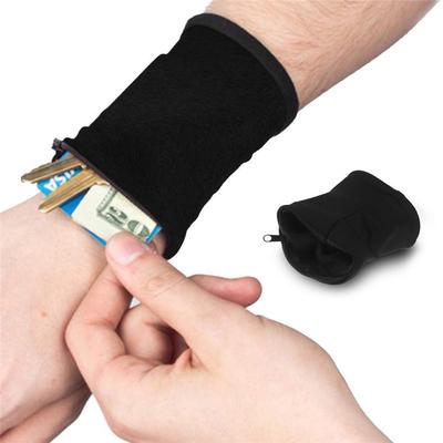 Laufende Handgelenktasche Beutel Fleece Reißverschluss Reise Fitnessstudio Radfahren Handgelenk Tasche