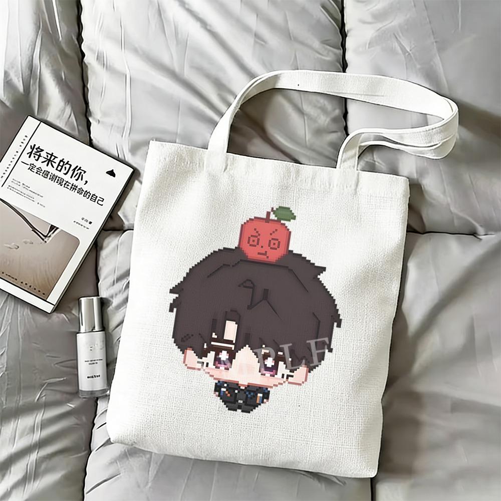 Liebe und Deepspace Niedlicher Cartoon Caleb Xia Yizhou Gege Apfel Leinwandtasche Anime Cosplay 35x40CM Farbig bedruckte Tragetasche Fan-Geschenke