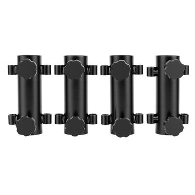 4pcs Camping Tent Rod Holders Windproof Awning Rod Holder Portable Tent Fixed Tube Pole Stands for Fishing Hiking