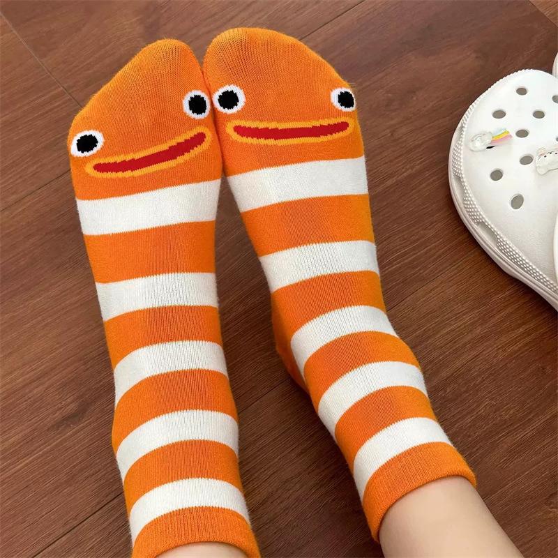 Funny Socks Funny Gifts Autumn And Winter Middle Tube Boneless Seam Head Socks New Year Gift Christmas Gift