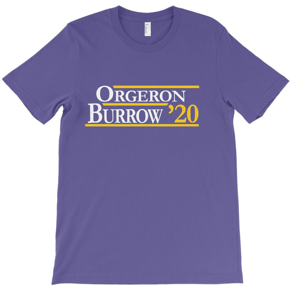 Orgeron und Burrow für Dunkles T-Shirt Günstig Mann Kurzarm Rundhalsausschnitt
