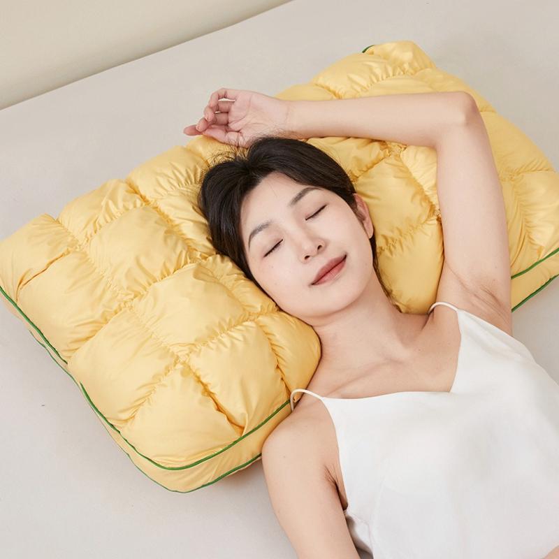 Yellow Pineapple Bread Pillow Neck Protection and Sleep Aid Pillow Core Dormitory Sleeping Pillows Are Washable Do Not Fade Skin-friendly Comfortable