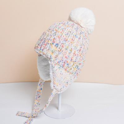 Women's Winter Hat Knit Earflap Hat Stocking Caps With Ears Hat Outdoor Warm Furry Hat