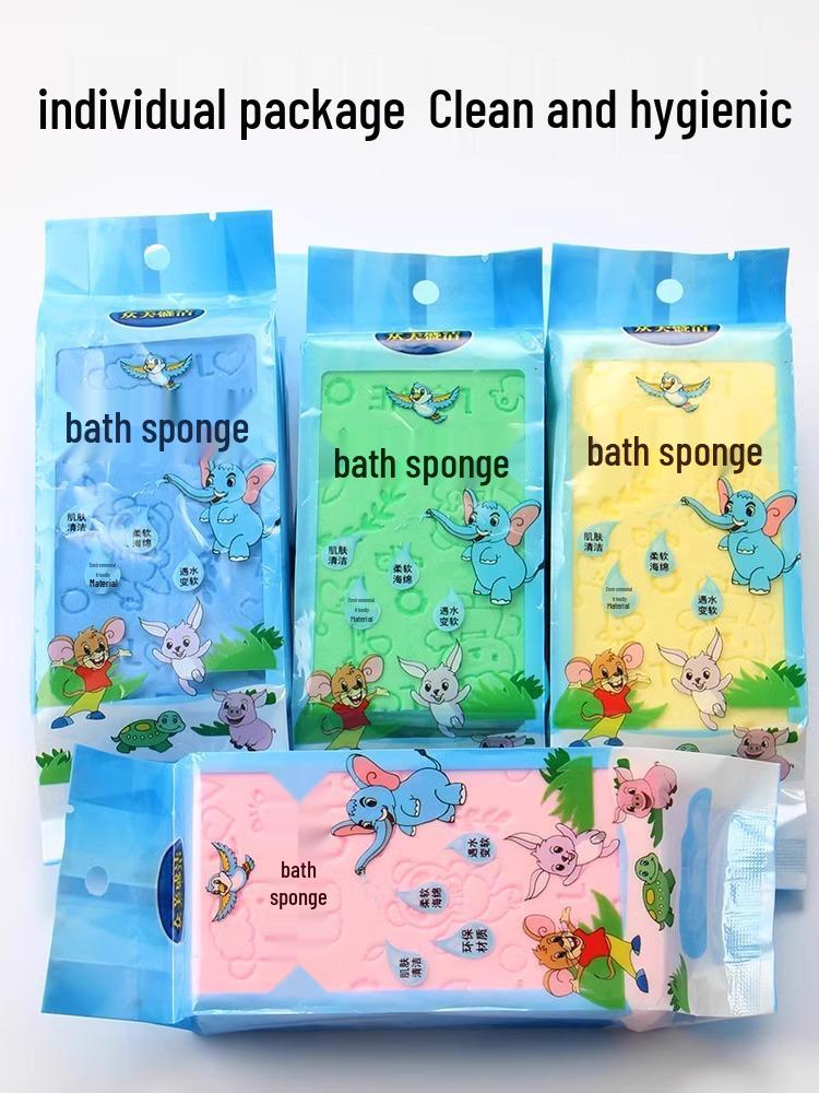Infant & Toddler Cotton Bath Towel: Gentle Double-Sided Cleaner for Baby