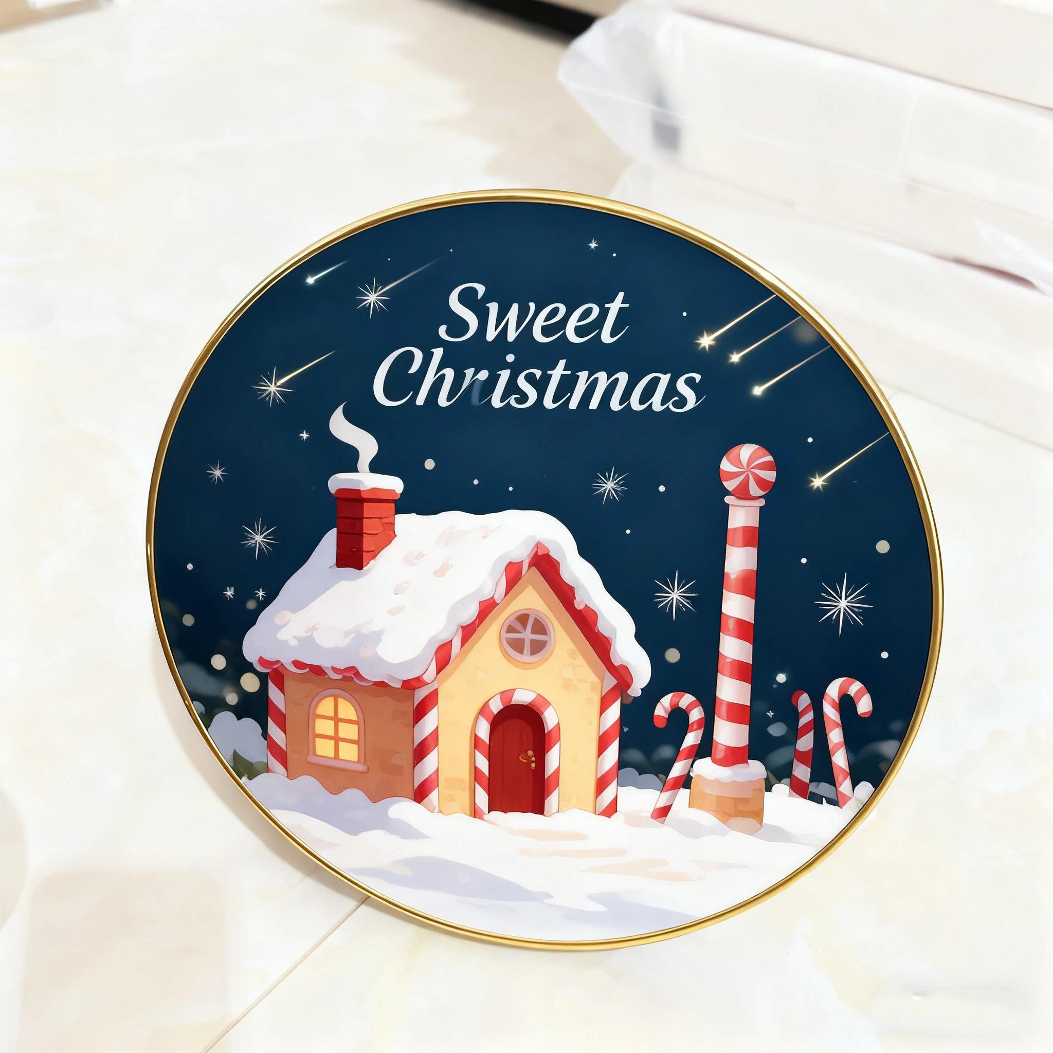 Рождественское персонализированное семейное фото-декор - Декоративные украшения для уютных встреч, праздничные сувениры для создания теплых воспоминаний 20X20CM