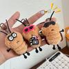 New Mini Cartoon Plush Cute Animal Cockroach Couple Backpack AccessoriesPendant Keychain Doll Girlfriend Birthday Gift