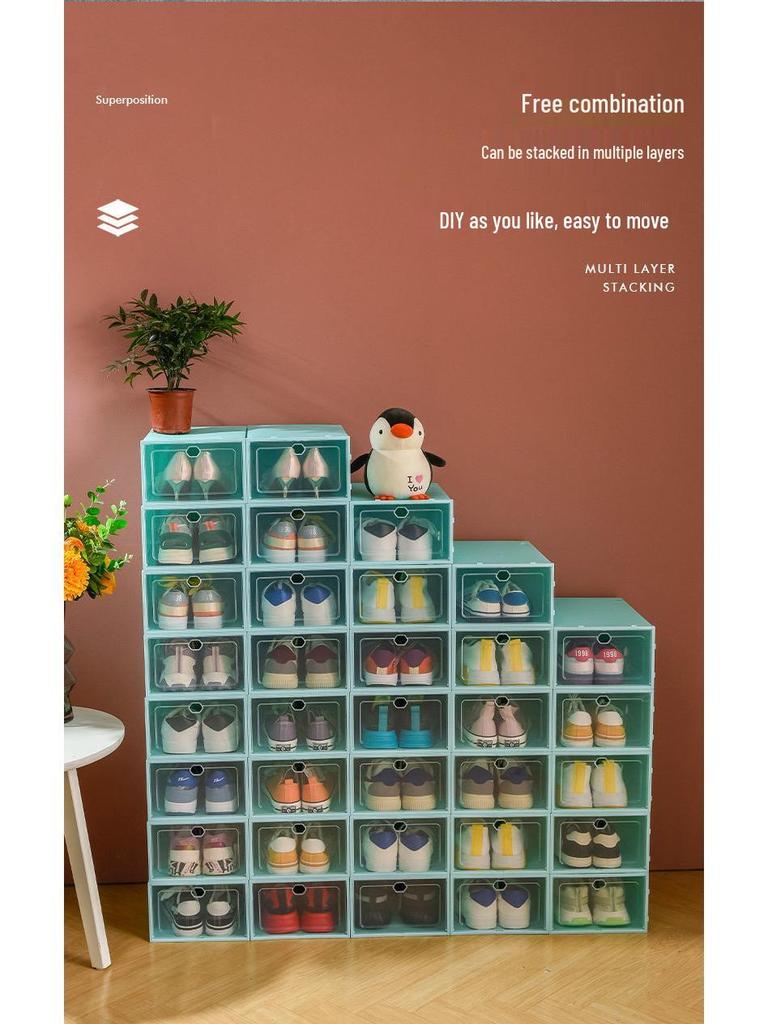 Foldable Transparent Shoe Box - Space-Saving, Dustproof & Moisture-Proof Storage Solution