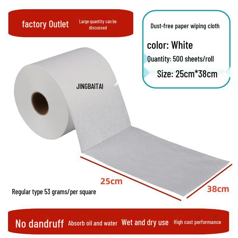 Non-Woven Dust-Free Cleaning Cloth: Blue/White Oil & Water-Absorbent Industrial Wiping Roll
