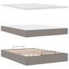Ottoman Bed with Mattress Taupe 140x190 Cm Fabric