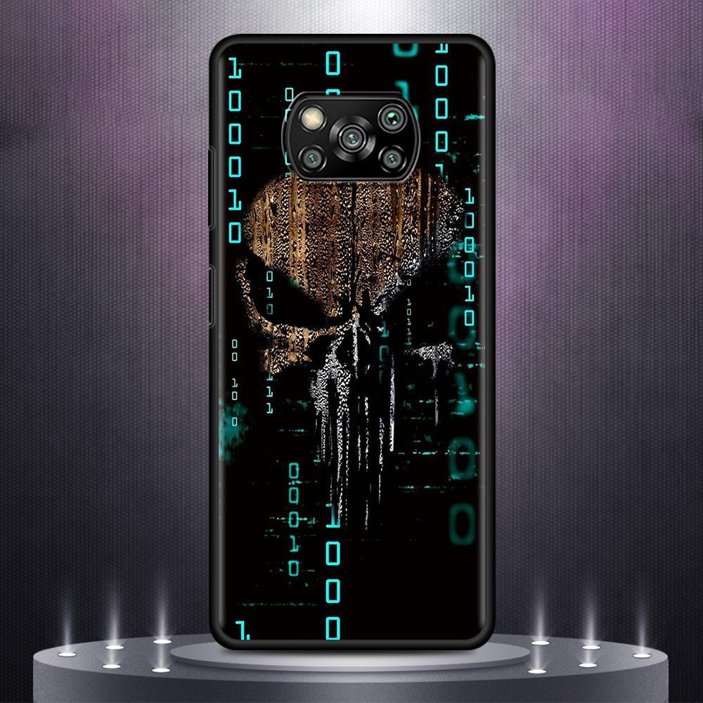 

Рок-н-ролльный череп для Xiaomi Mi Poco X3 NFC 10T Pro Note 10 Lite 9T мягкий чехол-бампер для телефона M3 11 F3 CC9e F1 противоударный чехол Mi Pocophone F1