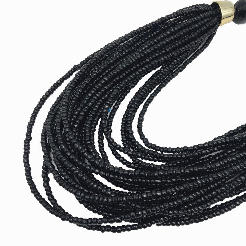 Bohemian Multi-layer Ethnic Seed Bead Necklace Set