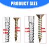 50Pcs High Strength Metal Expansion Screws Serrated Expansion Tube Tapping Screws for Home Improvement Enduring
