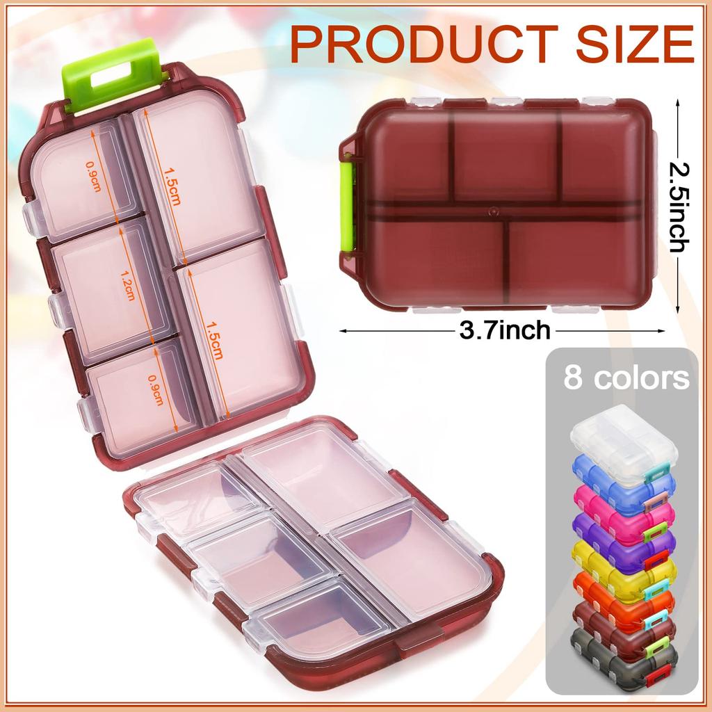 10 Compartments Travel Pill Organizer Pocket Portable Pill Storage Box Case Daily Pill Container Purse Fish Oil Medicine Outdoor
