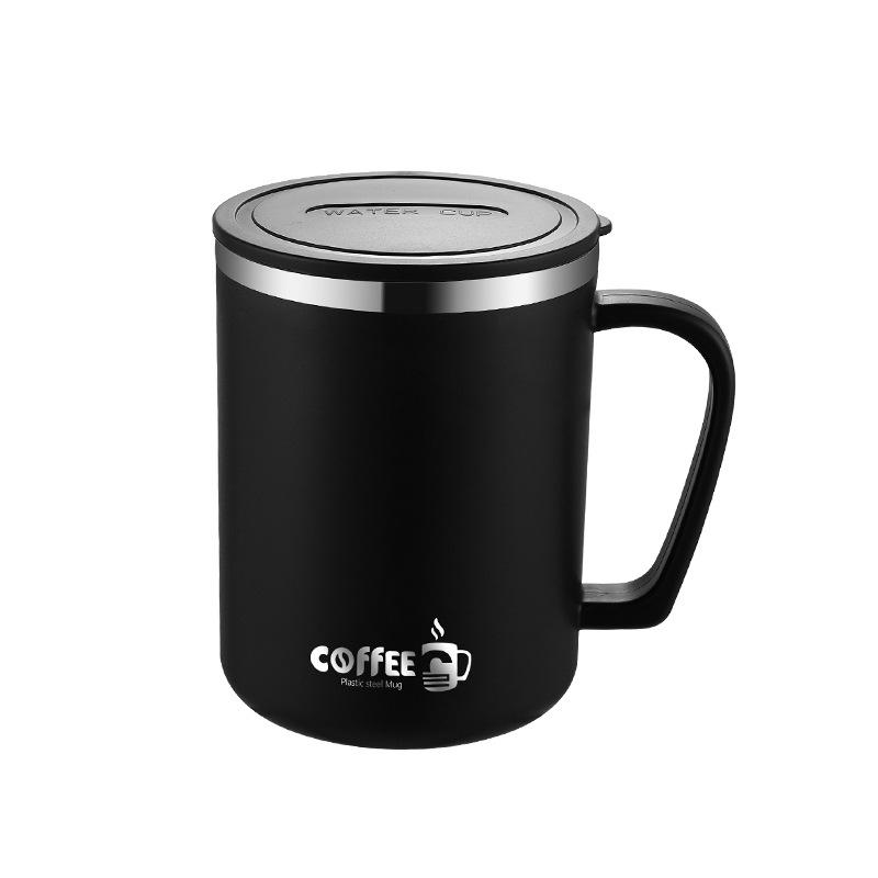 304 Stainless Steel Double-Layer Anti-Scalding Tape Cover Mouthwash Cup Coffee Cup Tea Cup Printable Gift
