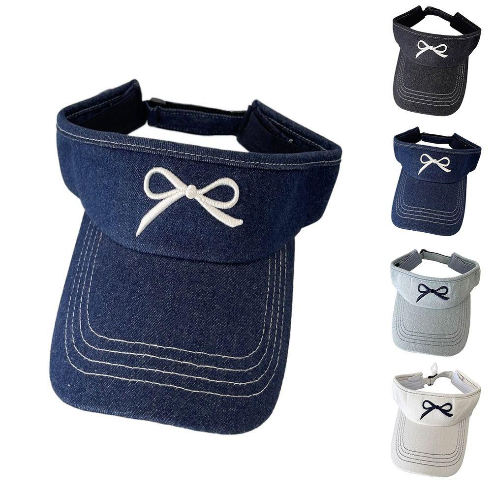 

Peaked Caps Beach Cap UV Protection Embroidered Bowknot Hat High Quality Sun Hat Spring Summer