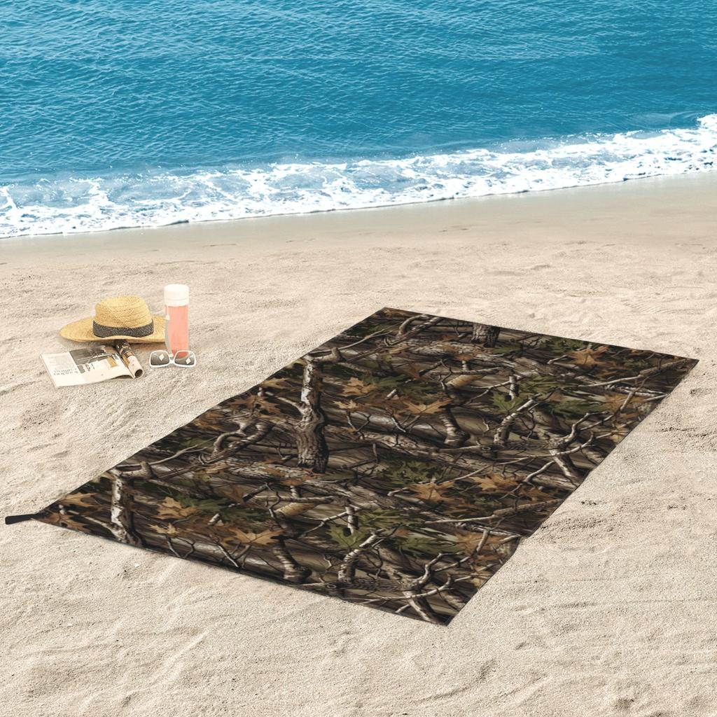 Real Tree Forest Camo Camouflage Pattern Beach Towel Soft Microfiber Quick Dry Absorbent Quick Towels For Pool