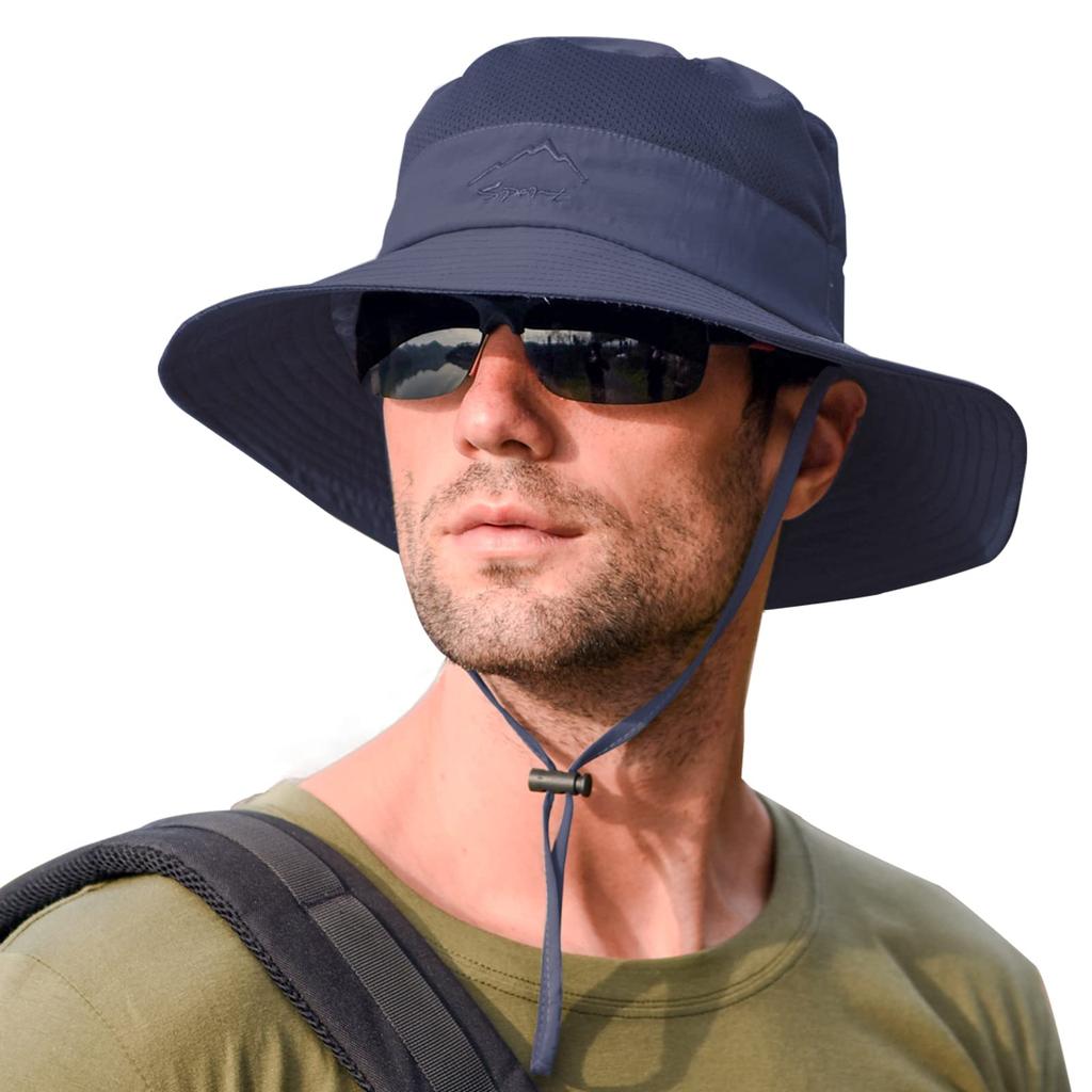 Sonnenhüte für Herren Damen Fischerhut UPF 50+ Atmungsaktiv Breiter Rand Sommer UV-Schutzhut