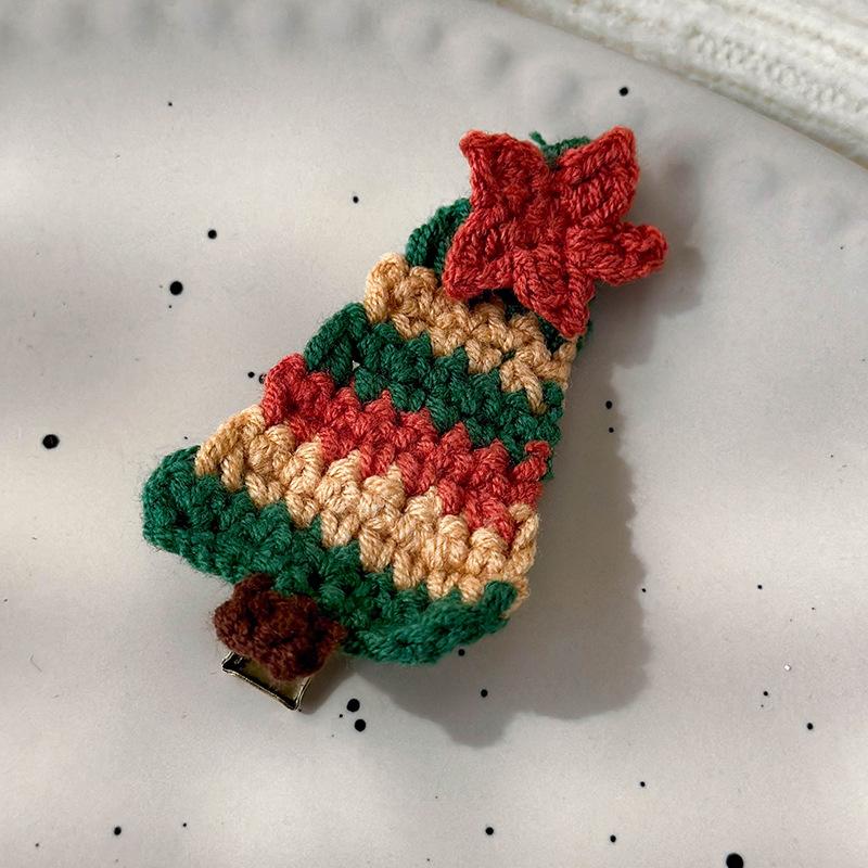 Christmas Series Hair Clips Winter Wool HairPins Christmas Tree BB Clips for Woman Girls Sweet Barrettes Children Cute Headdress