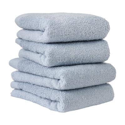 Hiorie Hotel-Style Face Towels, Made In Japan, Fluffy and Absorbent, 100% Cotton, Solid Senshu Towels, Available In 18 Colors, Set of 4 (Blue Gray)