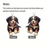 Adorable Cartoon Black Dog Acrylic Car Ornament For Stylish Interior Decoration