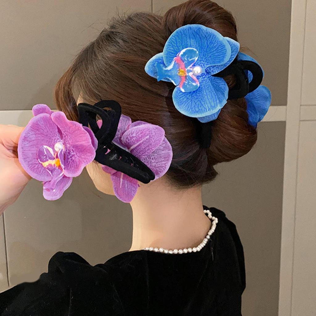 Fashion Pearl Flower Hair Clips For Women Bohemia Large Hair Claw Clamp Hairpins Barrettes Girls Beach Hair Accessories Headwear