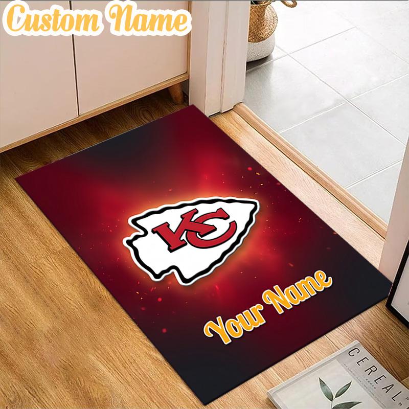 Custom Name Chiefs Helmet  Rug, Office Rug, Chair Rug, Carpet for Living Rooms, Doormat Game Rug Home Decor Christmas Gifts