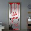 Spooktacular Halloween Decoration Blood Handprint Door Sticker For Ghostly Home Setup