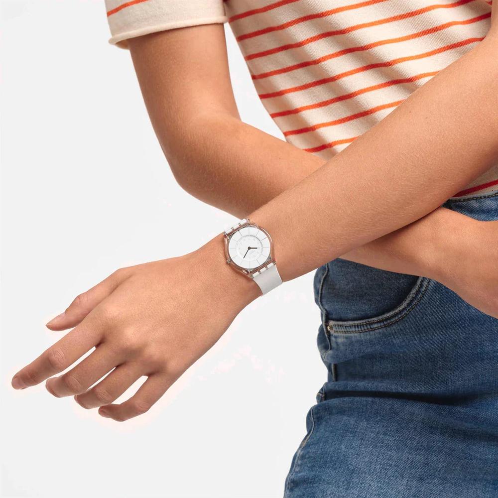 SWATCH Unisex 34mm White Watch SS08K102 SS08K102