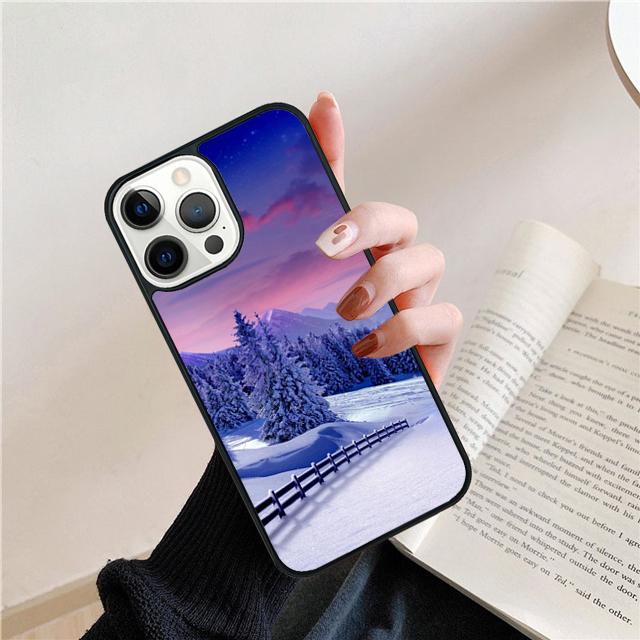 Winterlandschaft Handyhülle Cover Für iPhone 17 Air 15 16e 14 13 12 Pro Max 11 Pro Max Plus Hülle Schale