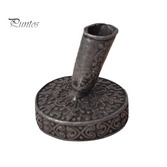 Vintage Desk Organizer Round Pen Holder, Durable Metal Exquisite Carved Desktop Ornament, Calligraphy Base Dip Pens And Quill Supply, for Decoration