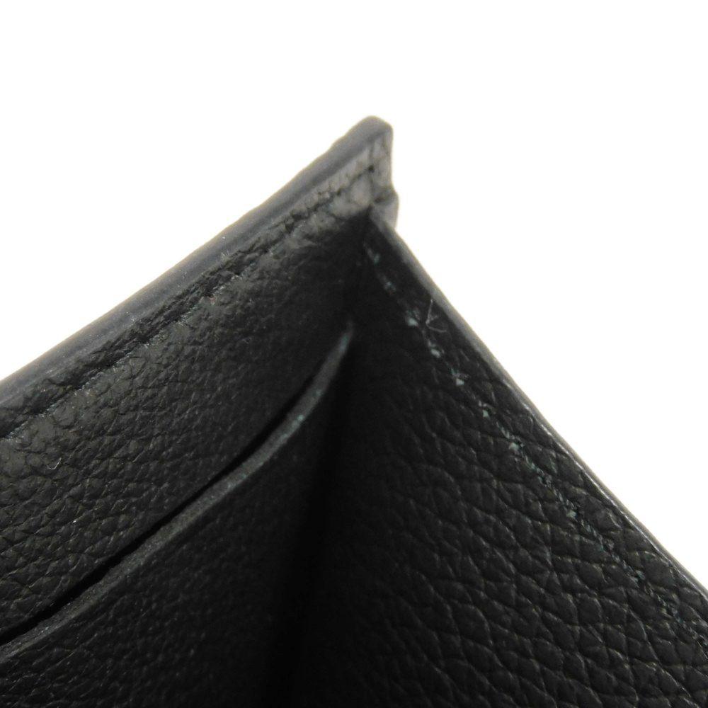 Used 12564 Portefeiulle Lock Mini M63921 7942 Current LV Signature Grain Calfskin Black LV Logo Noir Unisex from Japan