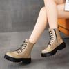 New Fashion Solid Color Round Toe Comfortable and Versatile Women's Boots for Winter Warmth and High Quality Zapatos