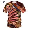 Summer Sportwear Short Sleeved Food Burger Men's T-shirt 3D Digital Printed Short Sleeved T-shirts