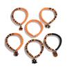 SHIXIN 6Pcs Halloween Spider Bat Ghost Pendant Bracelet Set for Women Men Gothic Soft Ceramic Bead Bangles Halloween Accessories