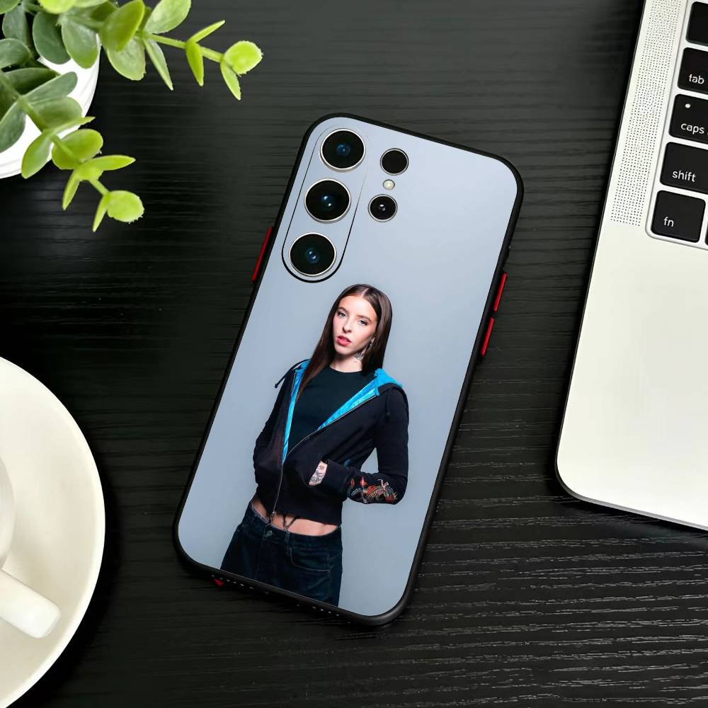 Singer E-Young Miko Phone Case For Samsung S26,S25,S24,S23,S22,S30,S21,Ultra,Plus,FE 5G Black Soft Cover