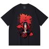 230 g/m² 100% bavlna Naruto V12 potisk Itachi Unisex těžké bavlněné tričko