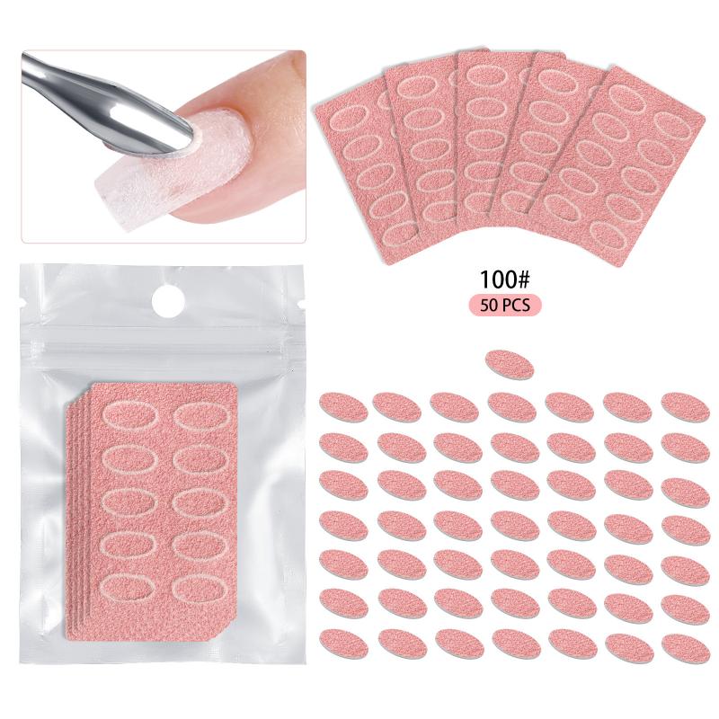 Nail Cuticle Pusher Set with Self-Adhesive Sandpaper 100#180#240# Flaky File Trimming Pre-Polishing Manicure Tool 5/10 Sheets