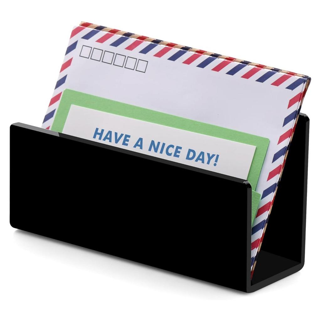 Acrylic Mail Holder Self Standing Multifunctional Envelope Mail Sorter Letter   Stand for