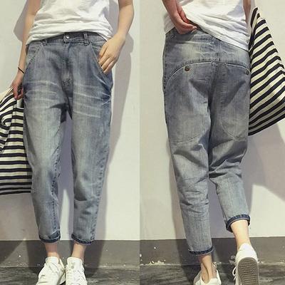 Pantalons pour femmes, jeans extensibles grande taille, pantalons amples semi-élastiques