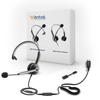 Wantek USB Wired Single Ear Headphones with Microphone for Web Working from Remote Online Classes and Clear and PC and for Invoice Type-C Headset,