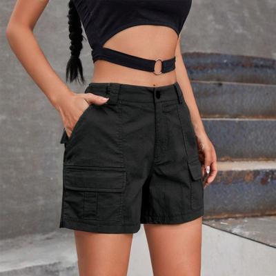 Women's Cargo Shorts Casual Knee Length Bermuda Cargo Shorts with Pockets Summer Baggy