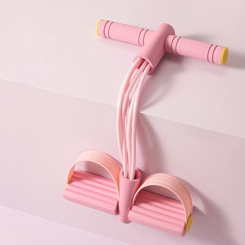 Elastic Foot Pedal Resistance Band for Sit-Up and Abdominal Yoga Exercises